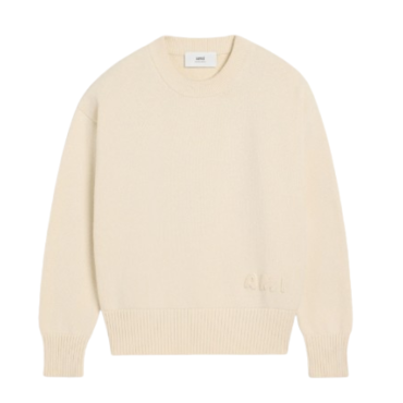 Pull Col Rond Broderie Ami
