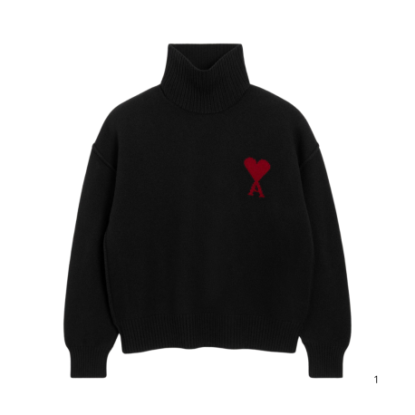 Funnel Neck Sweater With Contr