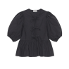 Cotton Poplin Peplum Blouse