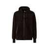 Diagonal Raised Fleece Zip Hoo