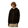 Diagonal Raised Fleece Zip Hoo