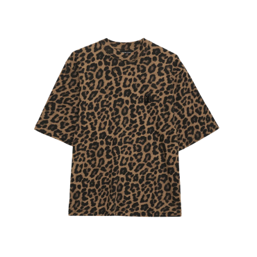 Avi Tee - Black And Brown Leop
