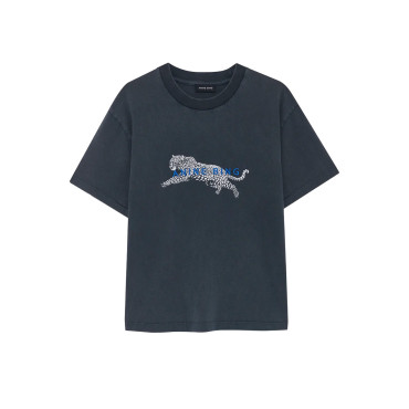 Cade Tee Leopard - Washed Blac
