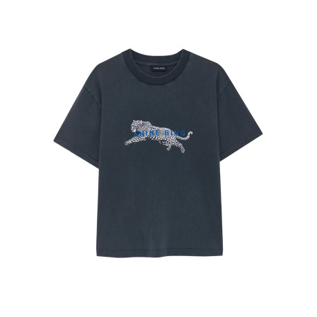 Cade Tee Leopard - Washed Blac
