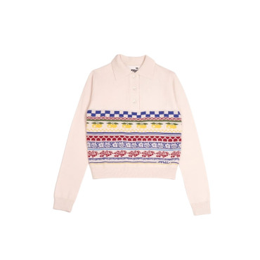 Jaquard Knitted Oversize Cardi