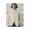 Plain Woven Velvet Jacket With