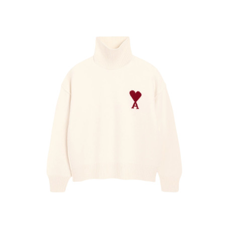 Funnel Neck Sweater With Contr