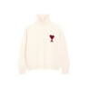 Funnel Neck Sweater With Contr