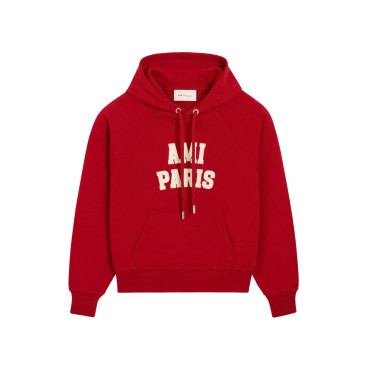 Hoodie With Ami Paris Felt Emb