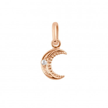 PENDENTIF GIGI - LUNE OR ROSE DIAMAND