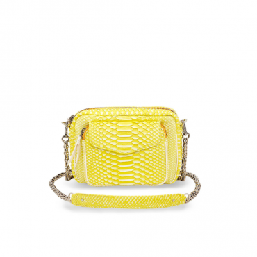 Sac Charly Python Jaune Fluo